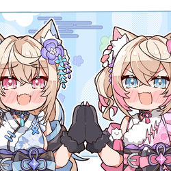 This is a pixiv picture whose title is FUWAMOCO New Year!.