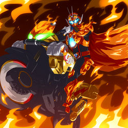 This is a pixiv picture whose title is 暁のガッチャード.