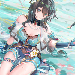 This is a pixiv picture whose title is 落梅.