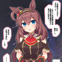 This is a pixiv picture whose title is レジェンドレースの後：ミホノブルボン(新衣装).