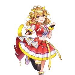This is a pixiv picture whose title is 🐱💛.