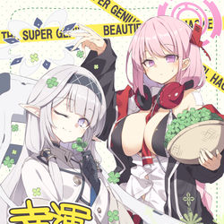 This is a pixiv picture whose title is 幸運の超天才清楚系病弱美少女ハッカー！.