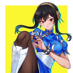 This is a pixiv picture whose title is 春麗コスなヨルさん.