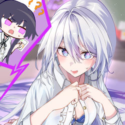 This is a pixiv picture whose title is 「何やってるのキアナちゃん…？」.