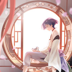 This is a pixiv picture whose title is 傾奇者(放浪者).