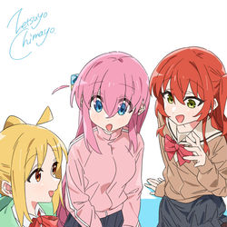 This is a pixiv picture whose title is 結束バンド.