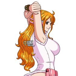 This is a pixiv picture whose title is Commission: Egghead Nami.