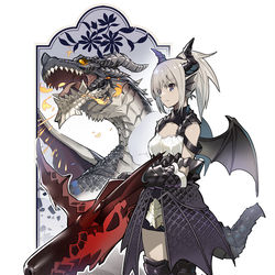 This is a pixiv picture whose title is 黒龍赤龍.
