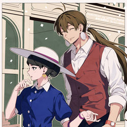 This is a pixiv picture whose title is 超平和な世界線のゲ謎.
