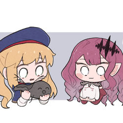 This is a pixiv picture whose title is 左上にいたゆるい生き物.