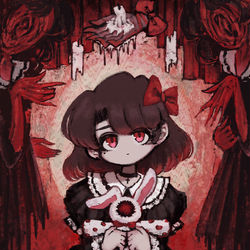This is a pixiv picture whose title is 幽灯〜仄燭〜.