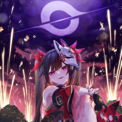 This is a pixiv picture whose title is 花火.