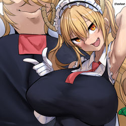 This is a pixiv picture whose title is メイドドラゴン ❤️.