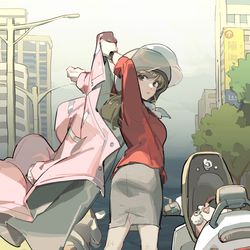 This is a pixiv picture whose title is 未雨綢繆 / 雨が降ってきた.