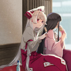 This is a pixiv picture whose title is 人里デートてるもこ.