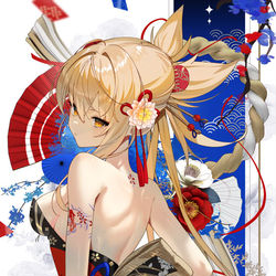 This is a pixiv picture whose title is 和風ドレス宵宮.