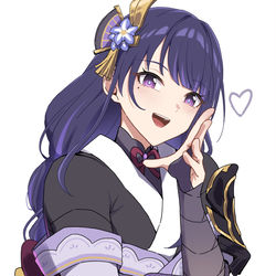 This is a pixiv picture whose title is Raiden shogun/Ei😘.