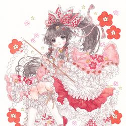This is a pixiv picture whose title is 1月の祝.