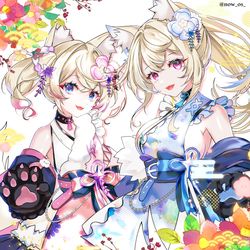 This is a pixiv picture whose title is 🐾✨.