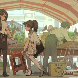 This is a pixiv picture whose title is 中元節.