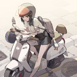 This is a pixiv picture whose title is 邊等邊玩.
