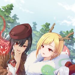 This is a pixiv picture whose title is 初詣.