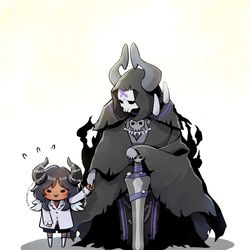 This is a pixiv picture whose title is 【pixivリクエスト】翁とオリキャラさん.