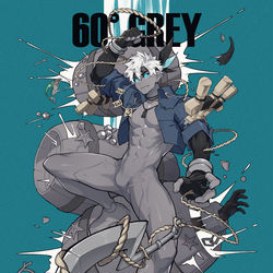 This is a pixiv picture whose title is 《60°Grey》日本語.