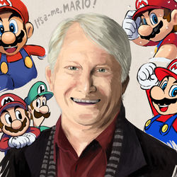 This is a pixiv picture whose title is マリオの声優さん.
