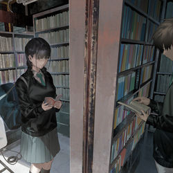 This is a pixiv picture whose title is 栞.