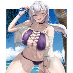 This is a pixiv picture whose title is リノ　水着.