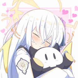 This is a pixiv picture whose title is ぎゅーするアズサちゃん.