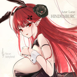 This is a pixiv picture whose title is アズールレーンのヒンデンブルクさん（バニー衣装Ver）.