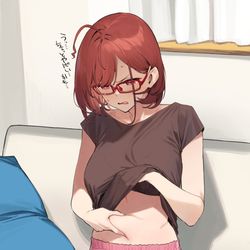This is a pixiv picture whose title is 近視の姉＃142.