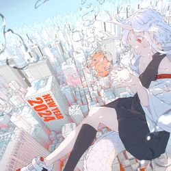 This is a pixiv picture whose title is 2024.