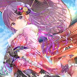 This is a pixiv picture whose title is 【愛娘VTuber】如月夢迷裏さんお誕生日イラスト.