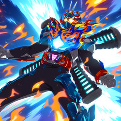 This is a pixiv picture whose title is ファイヤーガッチャード.