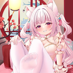 This is a pixiv picture whose title is 眞白かのん.