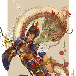 This is a pixiv picture whose title is 2024年書き初め.