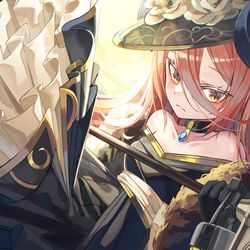 This is a pixiv picture whose title is 墓守.