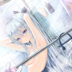 This is a pixiv picture whose title is シャーレの風呂場.