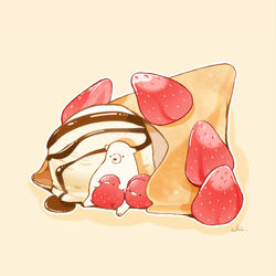 This is a pixiv picture whose title is いちごアイスクレープ.