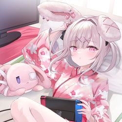 This is a pixiv picture whose title is Skeb 77 兎彷魂あみゅ様.