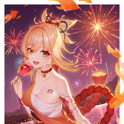 This is a pixiv picture whose title is 金魚花火🎆.