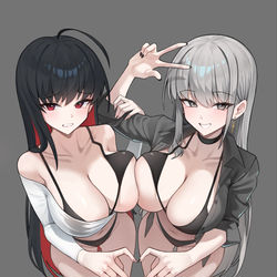 This is a pixiv picture whose title is 🖤かえで&ひかり🤍.