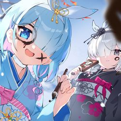 This is a pixiv picture whose title is 和服アロプラ.