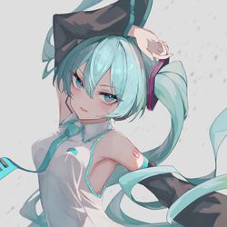 This is a pixiv picture whose title is ミクさん.