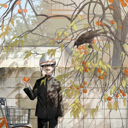 This is a pixiv picture whose title is 阿呆.