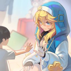 This is a pixiv picture whose title is ファンサするブリジット.