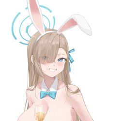 This is a pixiv picture whose title is 🐰🍷.